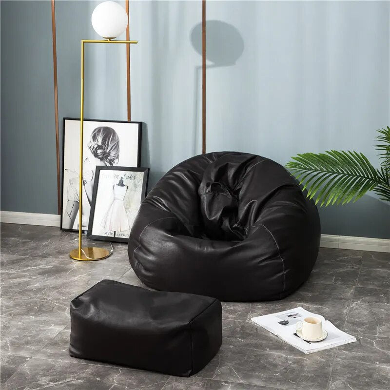 Luxury Bean Bag Recliner Foam Fluffy Bean Bag Sofa Living Room Sleeping Filling Office Lazy Sofa Bean Bag Unisex Modern Sofa Wohnzimmer Decor ShopOnlyDeal