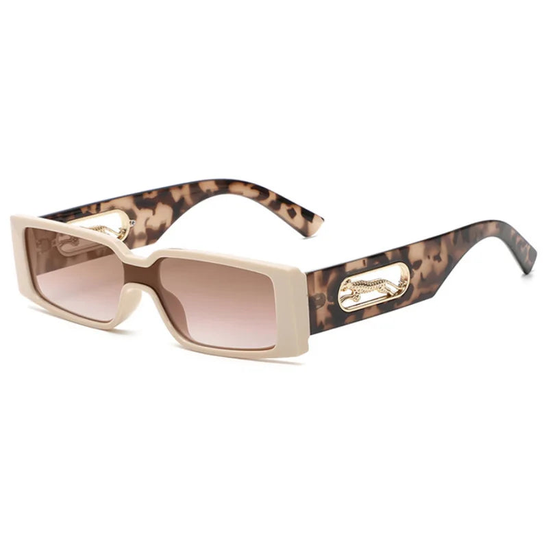 Rectangle Sunglasses Women Fashion Luxury Brand Designer Square Sun Glasses Men Classic Leopard Punk Eyeglasses Shades Uv400 ShopOnlyDeal