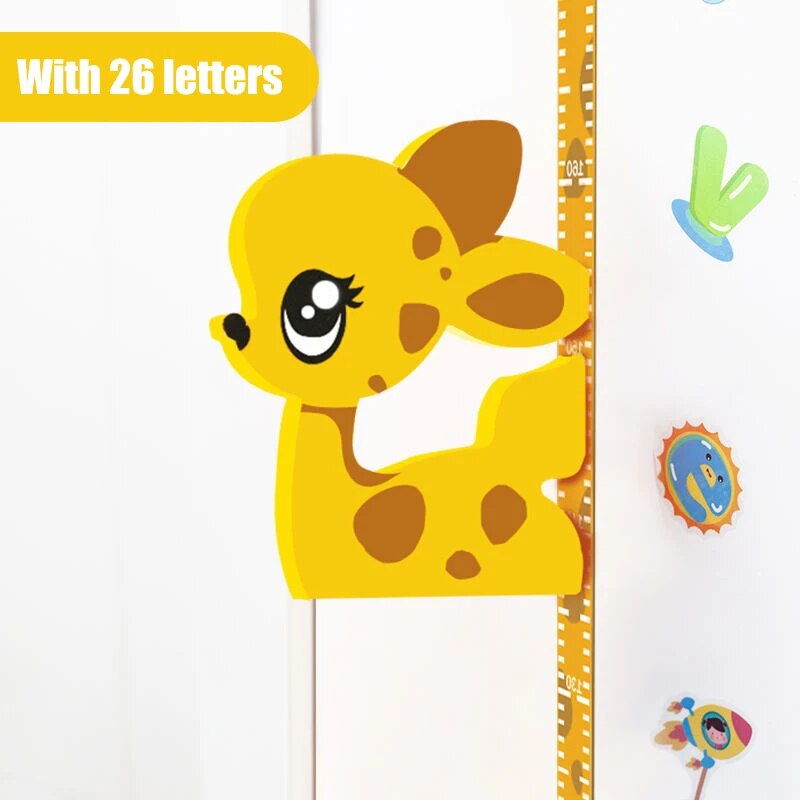 Removable 3d Three-dimensional Cartoon Height Stickers Self-adhesive Children's Magnetic Suction Baby Height Wall Stickers ShopOnlyDeal