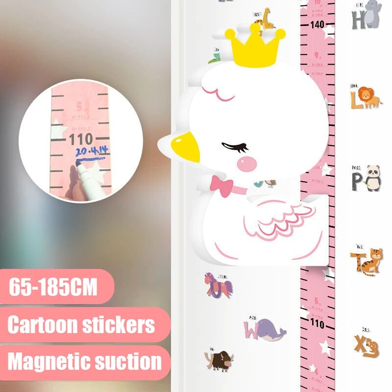 Removable 3d Three-dimensional Cartoon Height Stickers Self-adhesive Children's Magnetic Suction Baby Height Wall Stickers ShopOnlyDeal