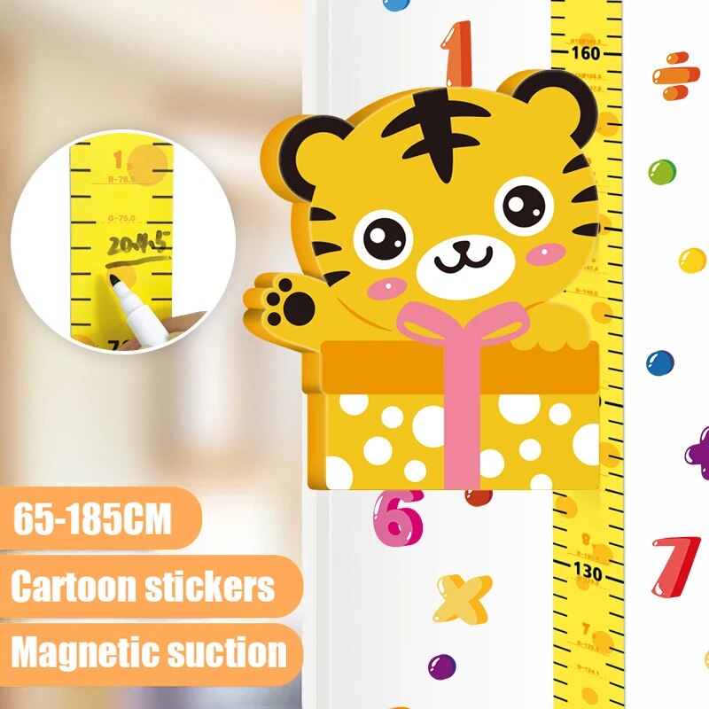 Removable 3d Three-dimensional Cartoon Height Stickers Self-adhesive Children's Magnetic Suction Baby Height Wall Stickers ShopOnlyDeal