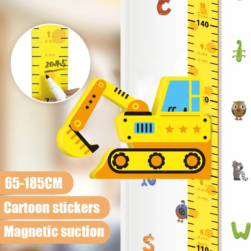 Removable 3d Three-dimensional Cartoon Height Stickers Self-adhesive Children's Magnetic Suction Baby Height Wall Stickers ShopOnlyDeal