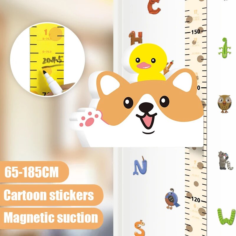 Removable 3d Three-dimensional Cartoon Height Stickers Self-adhesive Children's Magnetic Suction Baby Height Wall Stickers ShopOnlyDeal