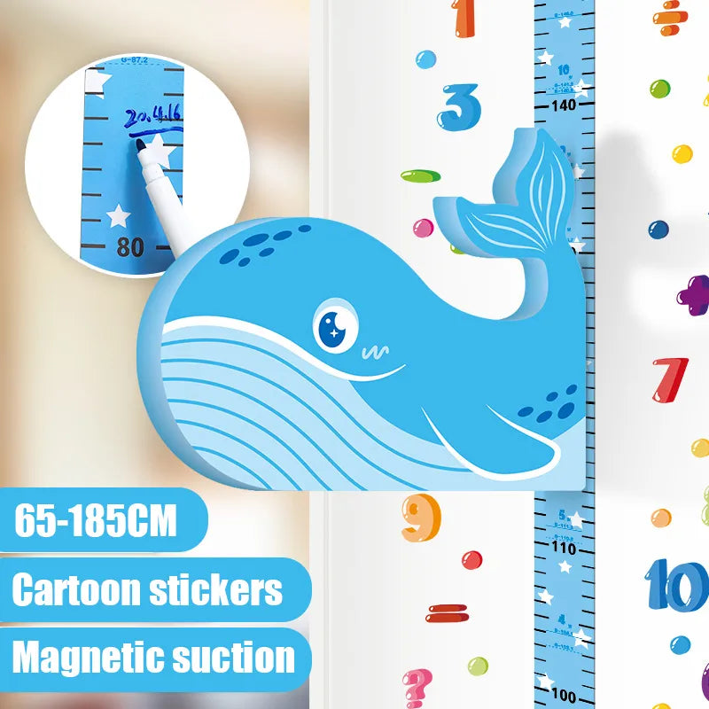 Removable 3d Three-dimensional Cartoon Height Stickers Self-adhesive Children's Magnetic Suction Baby Height Wall Stickers ShopOnlyDeal