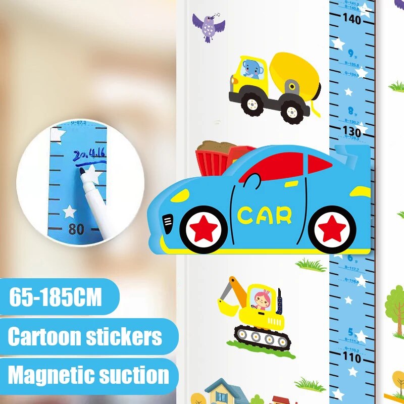 Removable 3d Three-dimensional Cartoon Height Stickers Self-adhesive Children's Magnetic Suction Baby Height Wall Stickers ShopOnlyDeal