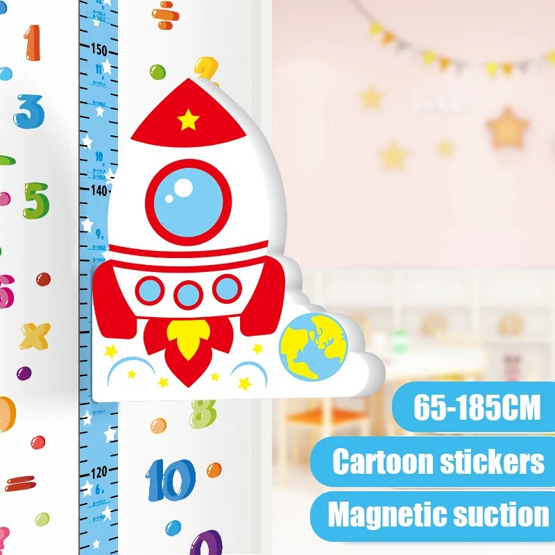 Removable 3d Three-dimensional Cartoon Height Stickers Self-adhesive Children's Magnetic Suction Baby Height Wall Stickers ShopOnlyDeal