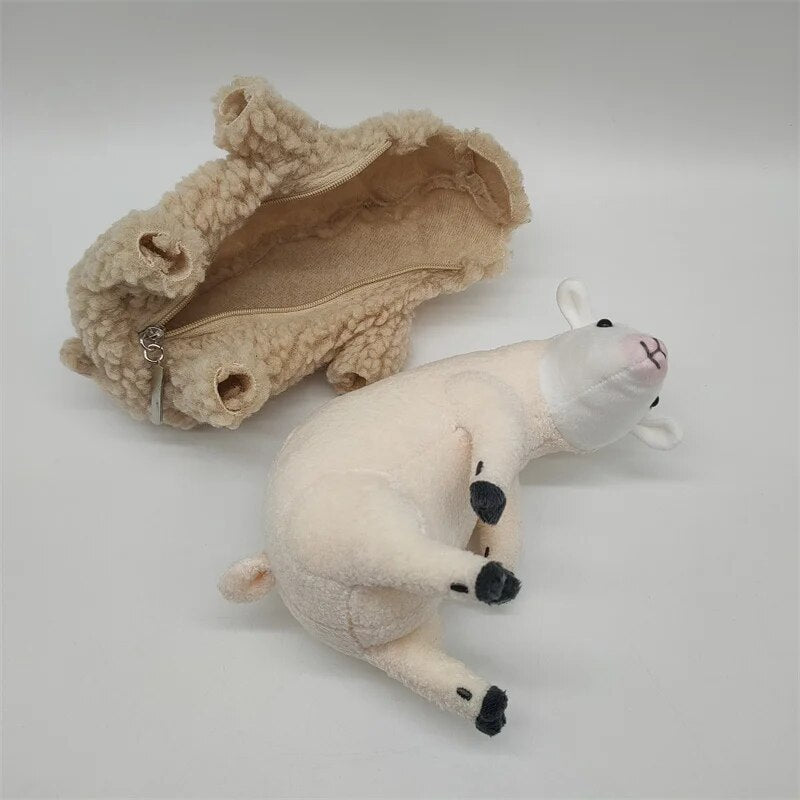 Removable Sheep Plush Doll Quality Long Plush Sheep Stuffed Animal Plush Simulation Lamb Doll Toys Children Room Decor Present ShopOnlyDeal