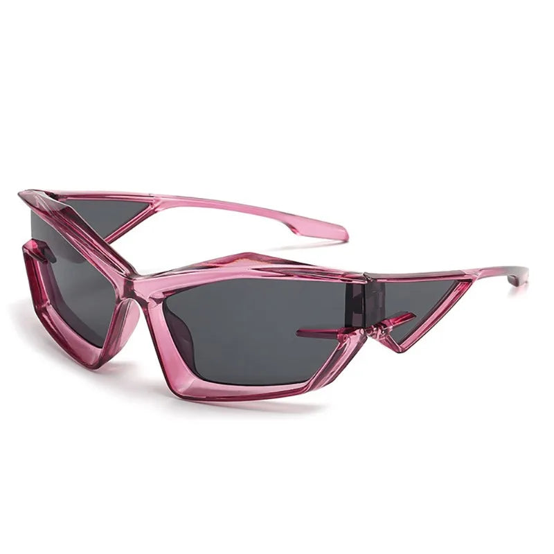Retro Y2K Sunglasses Fashion Outdoors Cat Eye Irregular Glasses Women Men Silver Mirror Goggles Unique Punk Sun Glasses Shades ShopOnlyDeal