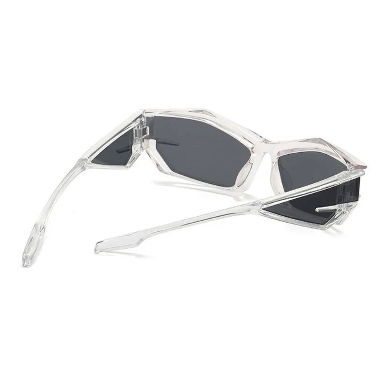 Retro Y2K Sunglasses Fashion Outdoors Cat Eye Irregular Glasses Women Men Silver Mirror Goggles Unique Punk Sun Glasses Shades ShopOnlyDeal