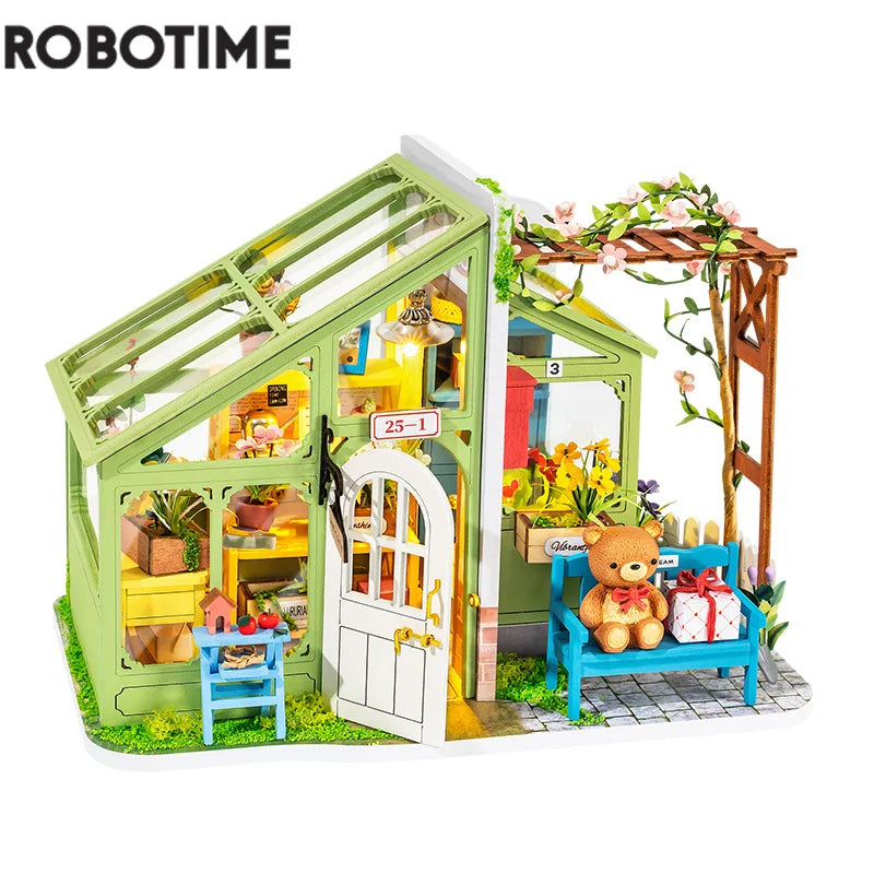 Flower Doll House with Furniture DIY Spring Encounter Children Adult Miniature Dollhouse Wooden Kits Toy DG154 ShopOnlyDeal