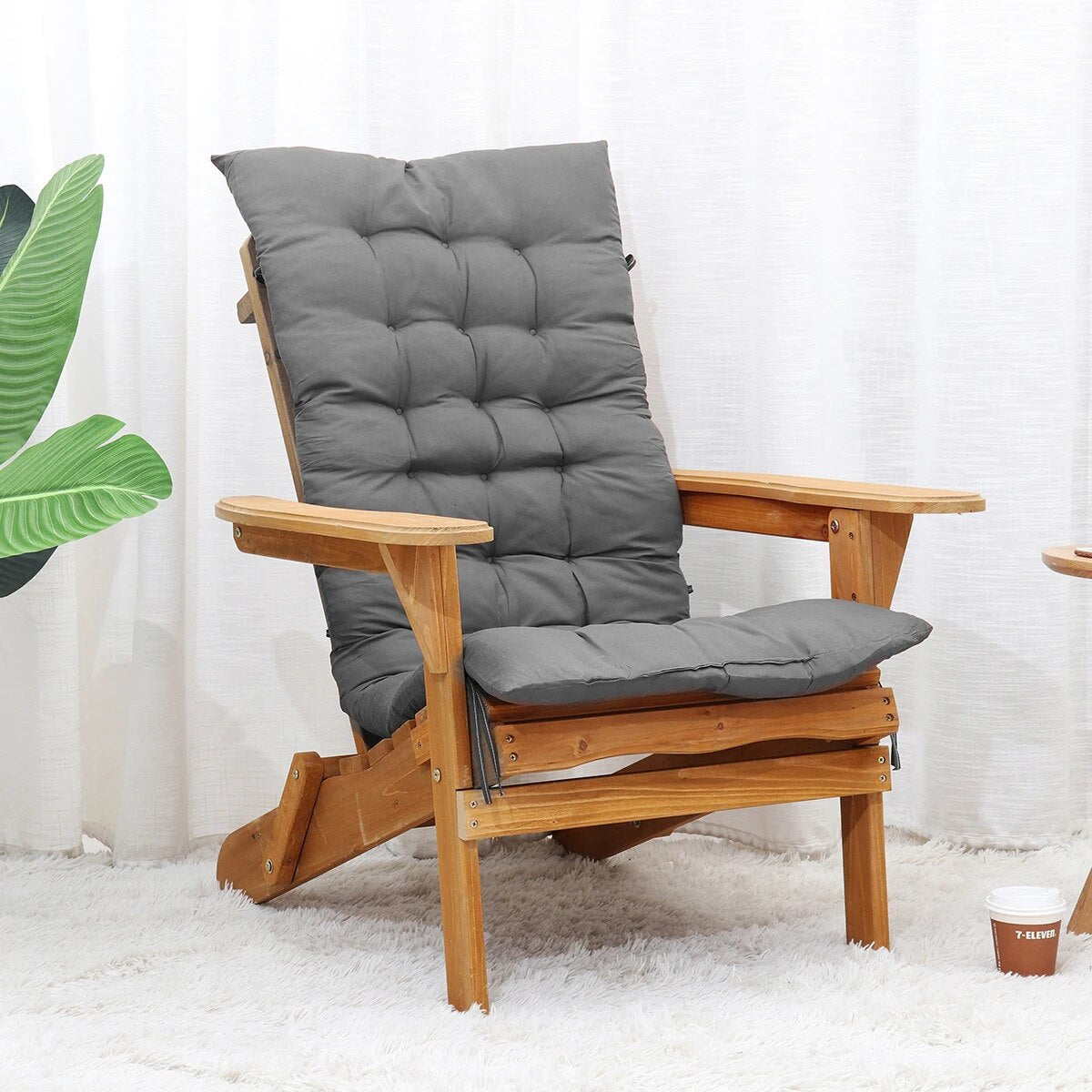 Rocking Chair Cushion Thick Long Seat Cushion Rattan Chair Sofa Cushion Garden Chair Cushion Tatami Mat Recliner Cushion Shinygarden Store