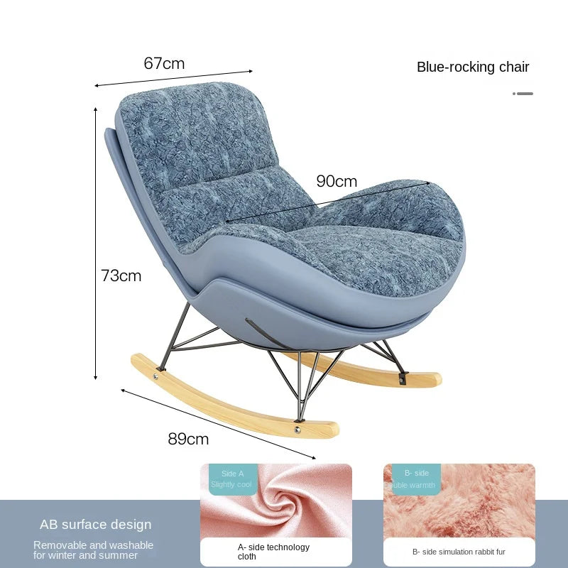 Rocking Chair Living Room Balcony Lazy Rocking Chair Home Single-Seat Sofa Chair Light Luxury Internet Hot Casual Recliner ShopOnlyDeal
