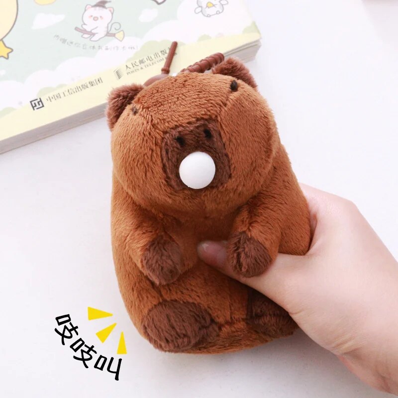 Kawaii Capybara Clap Circle Toys Slap Snap Wrap Wristband Bracelet Capybara Plush Hand Ring Fun Pop Circles Kids Christmas Gift ShopOnlyDeal