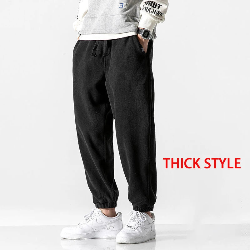 New Loose Jogging Pants for Men - 2023 Fashion Fleece Autumn Winter Warm Sweatpants - Male Outdoor Straight Trousers ShopOnlyDeal