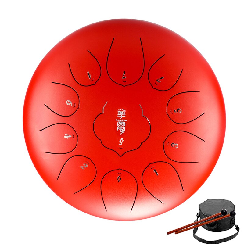 Ethereal Hang Drum Percussion Handpan Musical Instruments Steel Tongue Drum 10 Inch 11 Notes Tone Key F Range Tang Drum ShopOnlyDeal