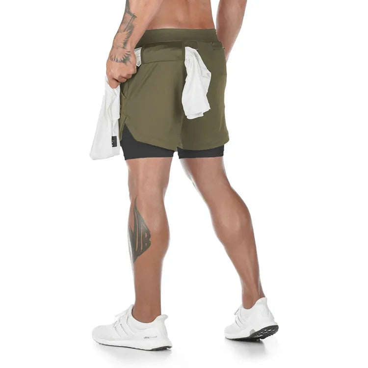 Camo Running Shorts Men Gym Sports Shorts 2 In 1 Quick Dry Workout Training Gym Fitness Jogging Short Pants Summer Men Shorts ShopOnlyDeal