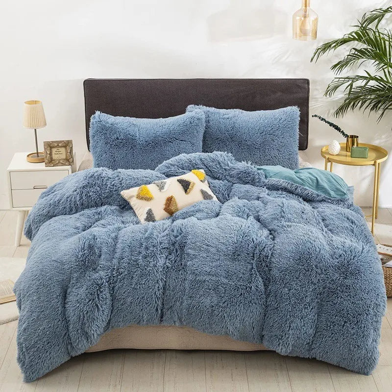 Luxury Ultra Soft Warm Fluffy Bed Set - Plush Shaggy Bedding Duvet Cover for Cozy Nights ShopOnlyDeal