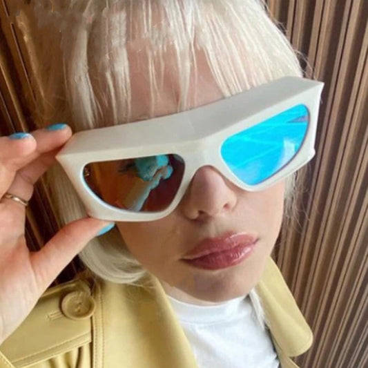 Cyber Y2K Sunglasses: Women's Punk Fashion Geometric Wraparound Sun Glasses | Men's Luxury Brand Designer Goggles | Vintage Gothic Shades ShopOnlyDeal