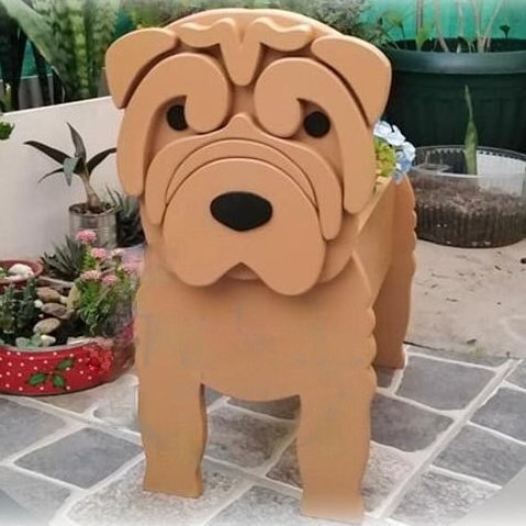 Dog Planter Garden Flower Pot Dog Shape Planter Schnauzer Bulldog Poodle Corgi Yorkshire Vase Pots DIY PVC Flower Planters Garden Home Decor ShopOnlyDeal