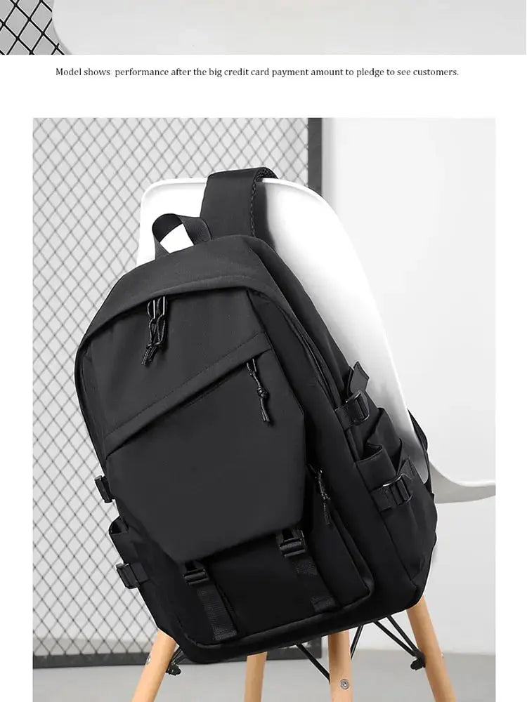 Fashionable and Functional 15 Inch Polyester Waterproof Men's Backpack - Perfect for Students and Professionals ShopOnlyDeal