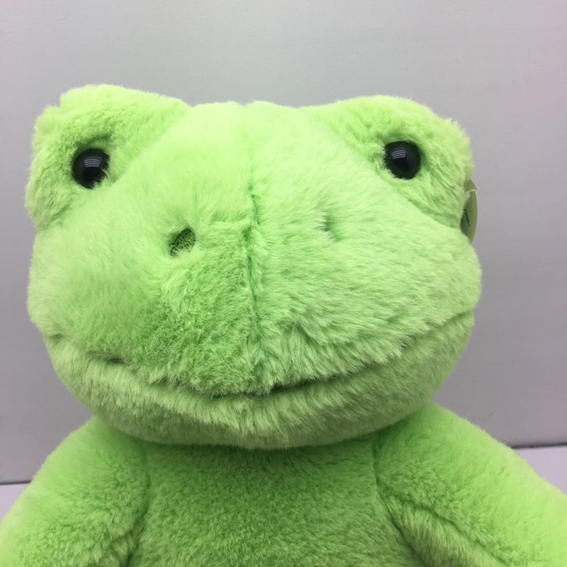 Green Frog Plush Toy 40cm Build A Bear Soft Stuffed Doll Smile Frog Plushie Doll Toy High-Grade Kids Gift Room Decor ShopOnlyDeal