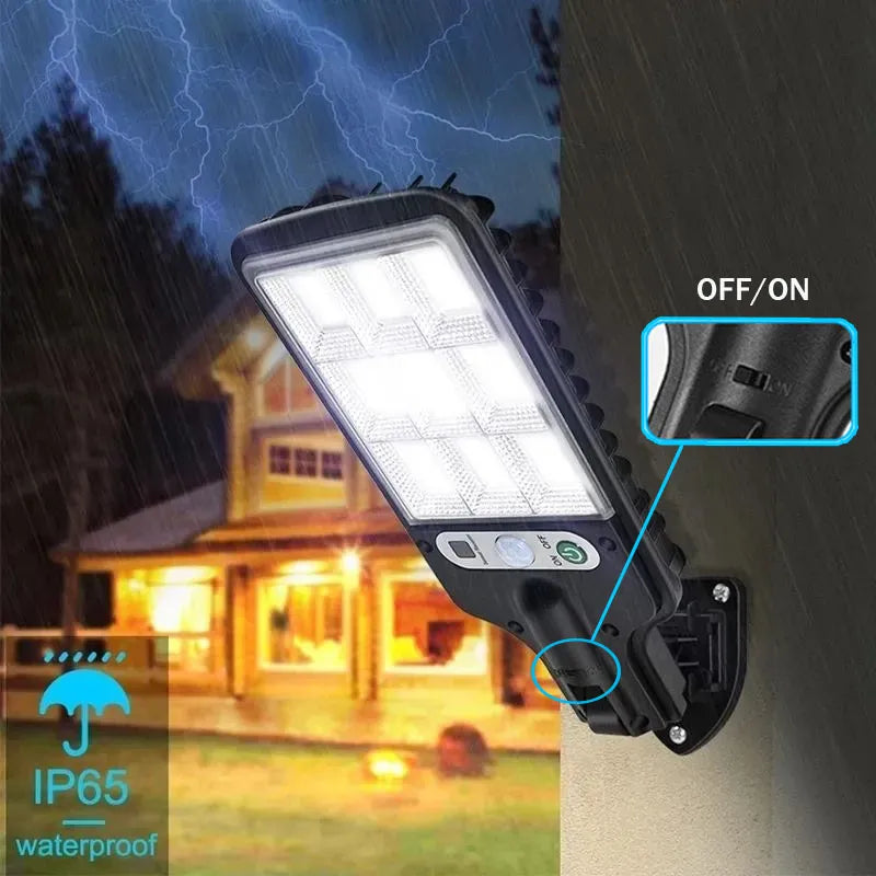 Motion Sensor Solar Outdoor Lights - Waterproof 117COB LED Security Wall Lights, Available in 1/2/6pc, with 3 Modes for Patio, Garage, and Yard ShopOnlyDeal