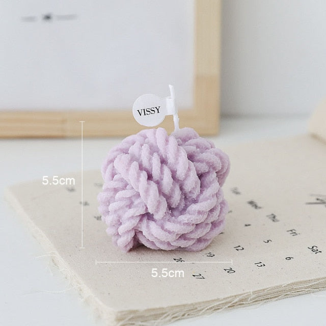 Wool Knot Creative Candle Handmade Candle Handcraft Home Decoration Wedding Gift Handmade Aromatherapy Scented ShopOnlyDeal