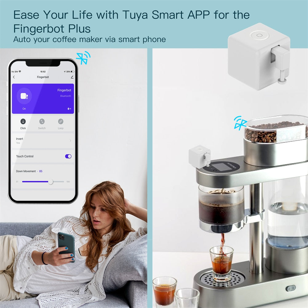 Fingerbot Smart Bluetooth Switch Button Pusher Smart Life App Voice Control via Alexa, Google Assistant ShopOnlyDeal