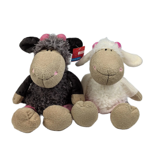 35cm 2pcs Lamb Plush Toys Cuddly Stuffed Animal Couple Sheep Plushies Dolls Pillow Kids Gifts Home Decor Accompany Sleeping Toy ShopOnlyDeal