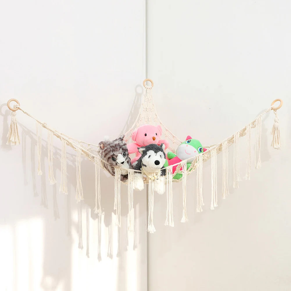 Animal Hammock Animals With Light Pet Net For Animals Corner Hanging Stuffed Animal Storage Holder Net For Kids Room ShopOnlyDeal