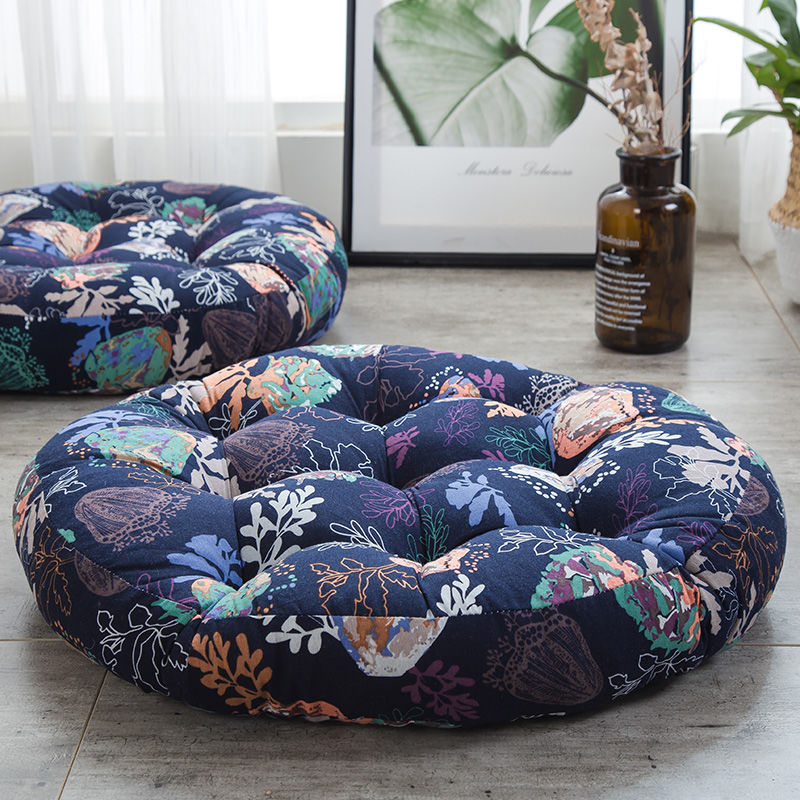 New Japan Futon Cushions Cotton Linen Sofa Throw Pillow Thicker Round Tatami Floor Mat Meditation Balcony Window Chair Cushion ShopOnlyDeal