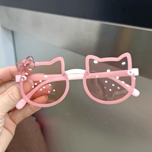 Kitty Cat Summer Children Cute Kitty Sunglasses Acrylic Bow Outdoor UV Protection Sun Glasses Baby Girls Classic Kids Boy UV400 Eyewear ShopOnlyDeal