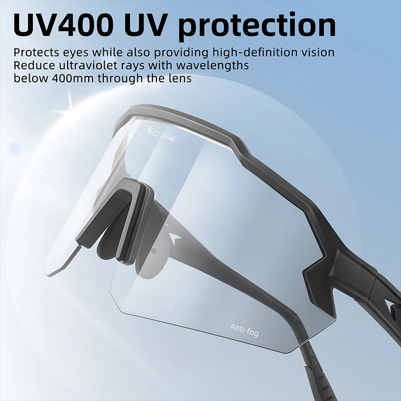 Anti-Fog Photochromic Cycling Glasses | UV400 Sports Sunglasses | Ultralight TR-90 Frame | MTB Road Bike Eyewear for Men & Women ShopOnlyDeal