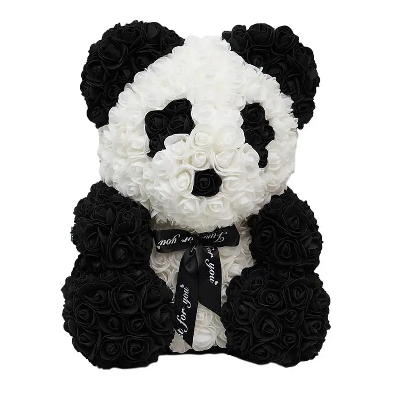 Forever Artificial Flowers Rose Panda Bear - A Perfect Gift for Girlfriend on Valentine's Day, Anniversary, Christmas, Birthday, Wedding Decor 🌹🐼💖🎁 ShopOnlyDeal