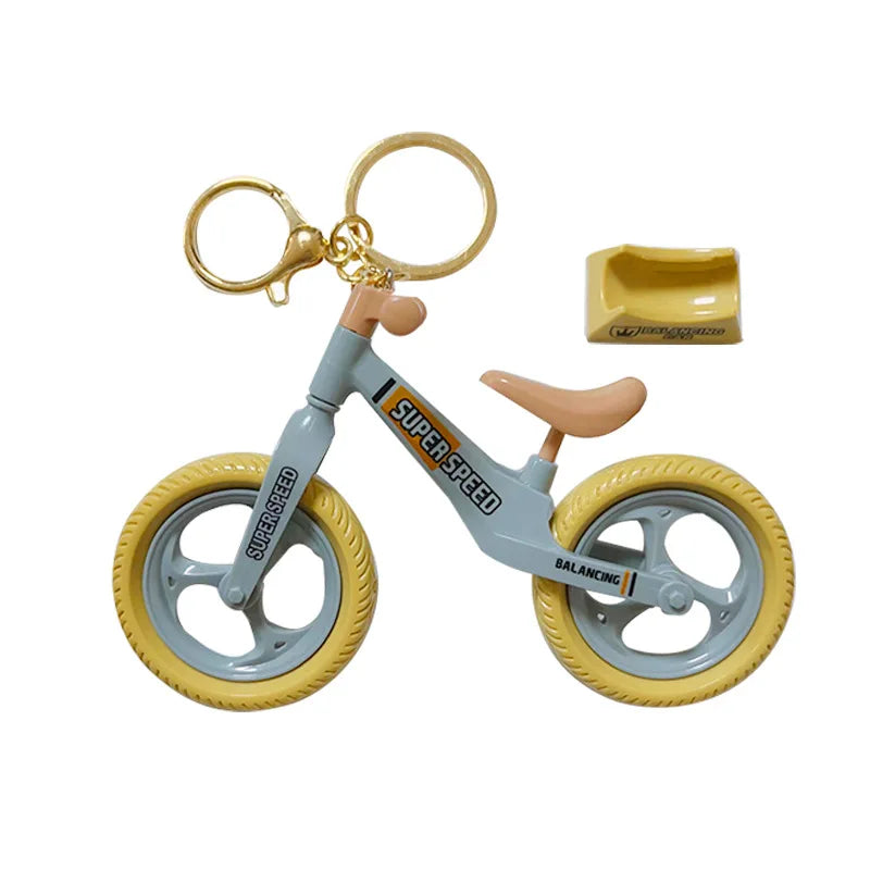 Cartoon Bicycle Lovers Keychain | Actionable Sliding Feature | Fun Play Hanging Ornaments | Small Gift Idea ShopOnlyDeal