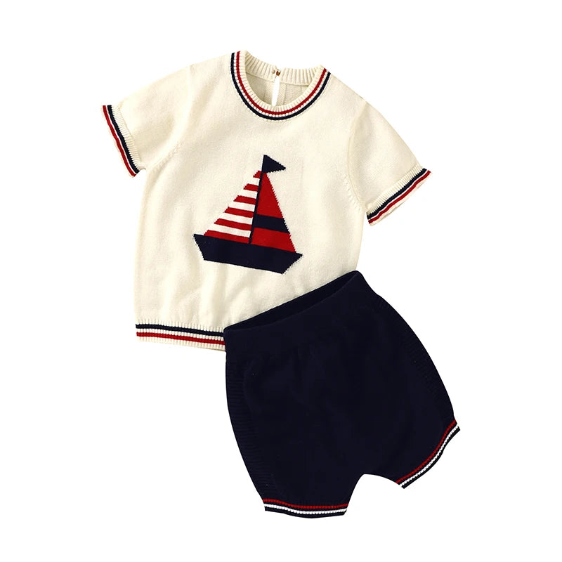 Summer Baby Short Sleeves Clothes Sets | Fashion Tops + Pants | Toddler Boys & Girls Outfits Suits | 2pcs Newborn Infant Clothing 0-18M ShopOnlyDeal