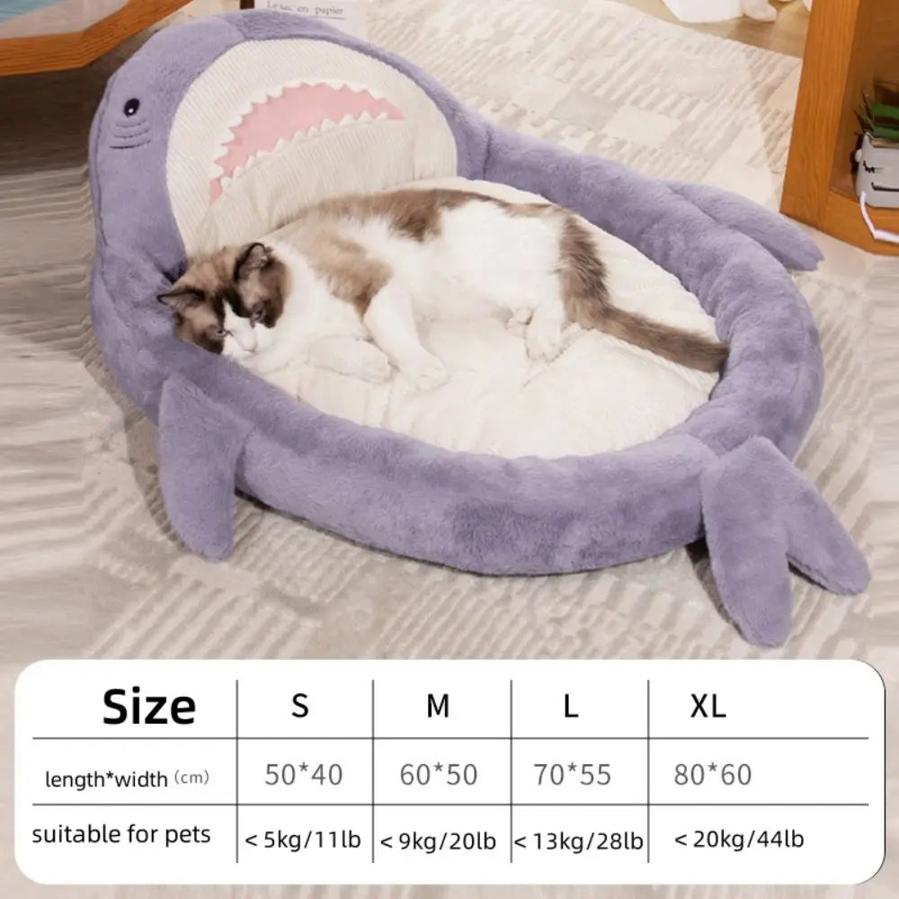 Cat Bed Cartoon Shark Dog Beds Large Size Cat Bed Dog Kennel Comfortable Pet Sleep Mat Kitten Puppy Sofa Bed Winter Warm  House ShopOnlyDeal