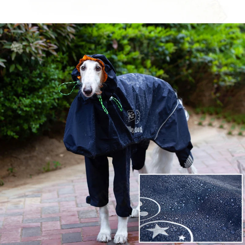 Waterproof Pet Dog Raincoat Jumpsuit | Hooded Overalls for Medium to Large Dogs | Outdoor Rain Cloak Protection ShopOnlyDeal