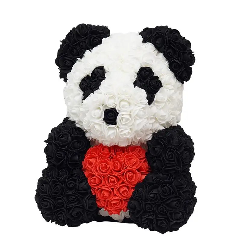 Forever Artificial Flowers Rose Panda Bear - A Perfect Gift for Girlfriend on Valentine's Day, Anniversary, Christmas, Birthday, Wedding Decor 🌹🐼💖🎁 ShopOnlyDeal