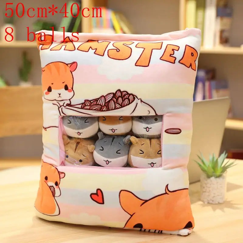 Kawaii Animal Balls Pudding Candy Bag Pillow Plush Stuffed Mini Doll of Donut Boba Milk Tea Bat Newt Cat Nap Plushie ShopOnlyDeal