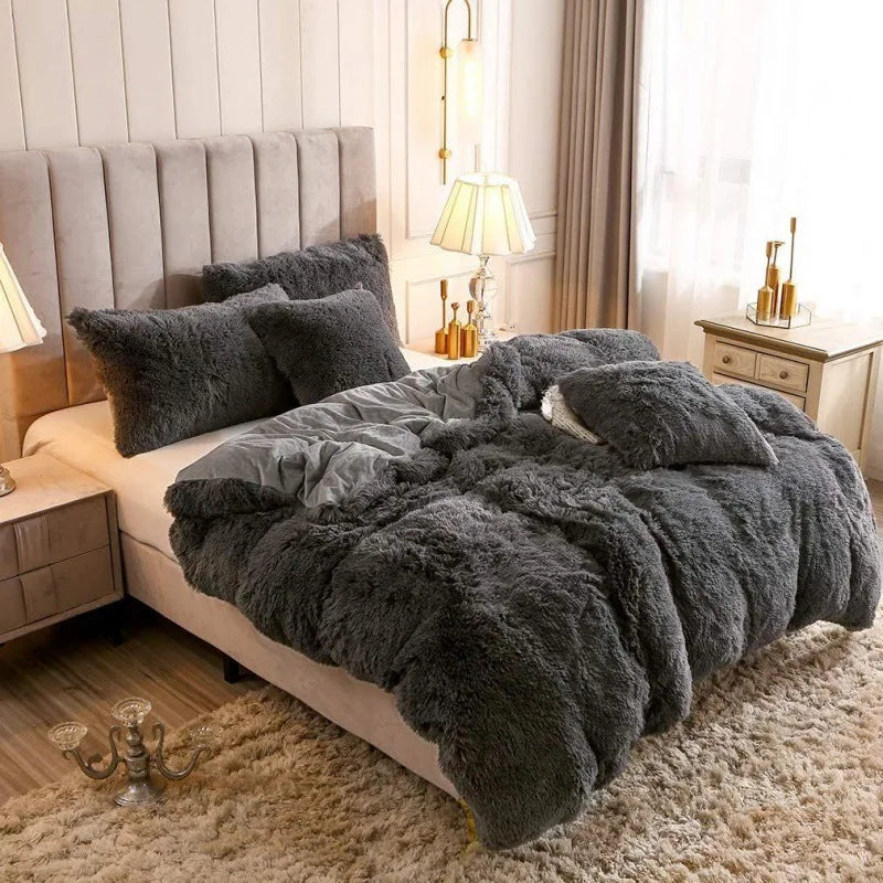 Luxury Ultra Soft Warm Fluffy Bed Set - Plush Shaggy Bedding Duvet Cover for Cozy Nights ShopOnlyDeal