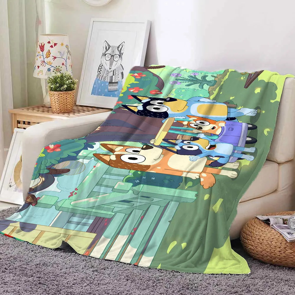 New Bluey Blankets And Throws Super Soft Thermal Indoor Outdoor Blanket For Living Room Bedroom Travel Wholesale Of Gifts Girl ShopOnlyDeal