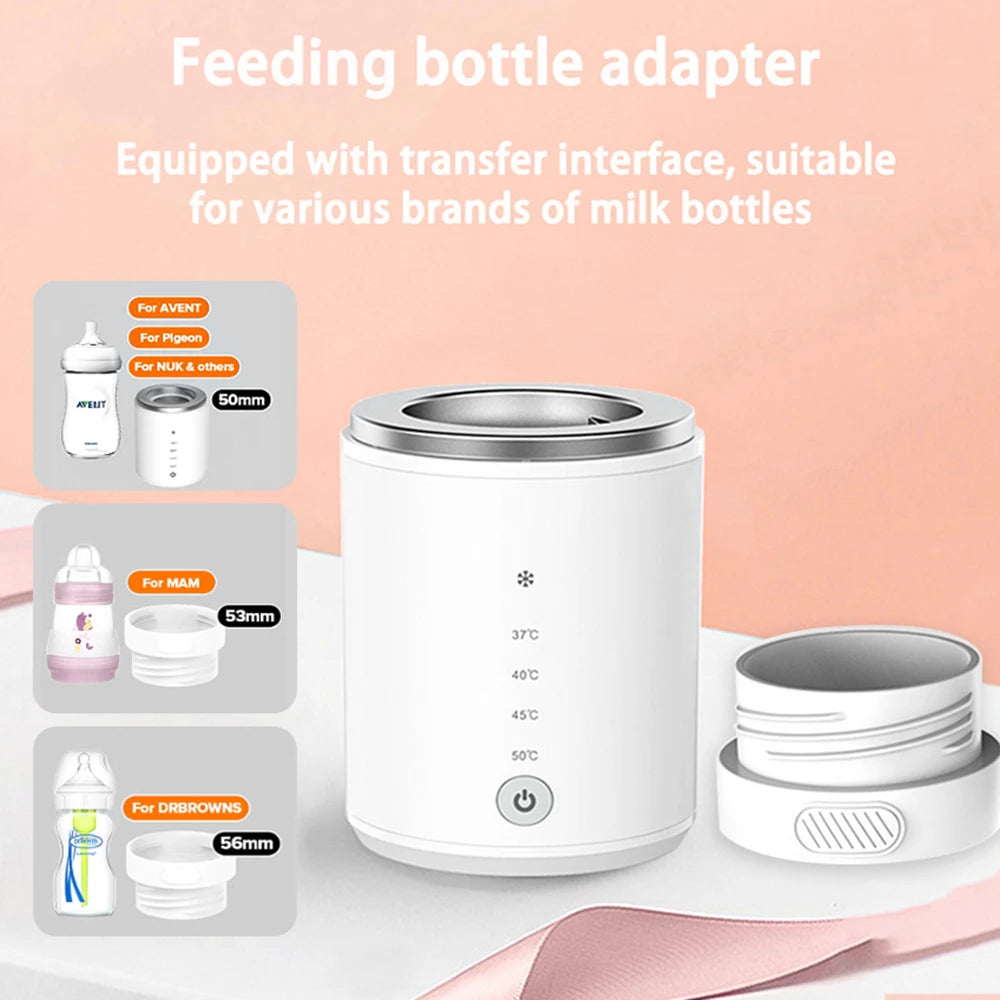 Portable Wireless Baby Milk Bottle Warmer | Dual Mode Defrosting & Heating | 4-Level Temperature Control with Built-in Battery ShopOnlyDeal