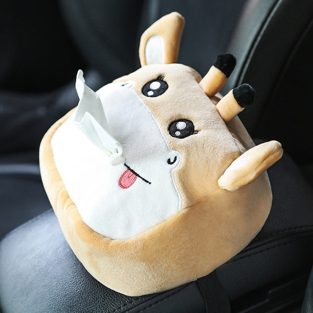 Cute Cartoon Tissue Boxes - Soft Cartoon Paper Napkin Case Animals Car Paper Boxes Lovely Napkin Holder for Car Seat ShopOnlyDeal