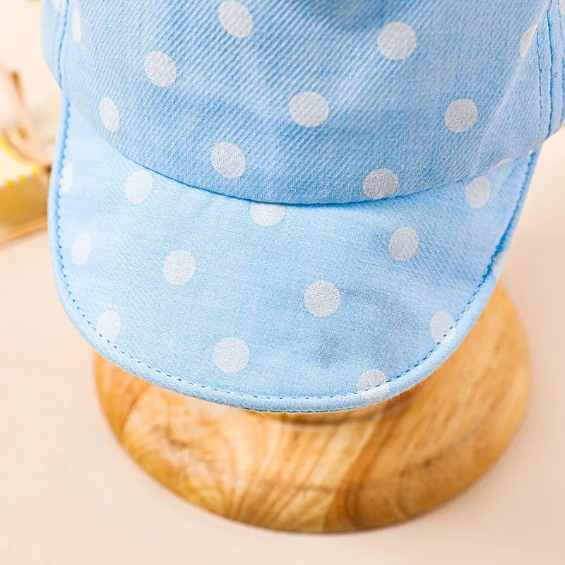 Cotton Baby Hats Summer Peaked Cap Toddler Dot Girls Boys Hat Child Cute 3D Ear Baseball Caps Infant Soft Sunhat For Kids ShopOnlyDeal