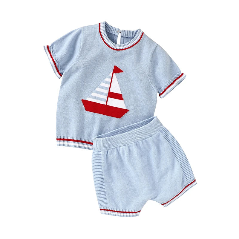 Summer Baby Short Sleeves Clothes Sets | Fashion Tops + Pants | Toddler Boys & Girls Outfits Suits | 2pcs Newborn Infant Clothing 0-18M ShopOnlyDeal