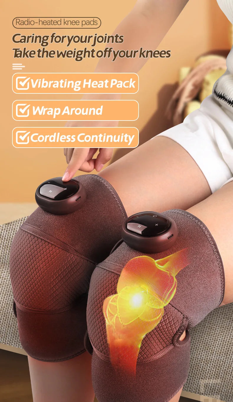 Vibration Heated Knee Massager Shoulder Brace 3-In-1 Heated Knee Elbow Shoulder Brace Wrap 3 Adjustable Vibrations Heating Modes ShopOnlyDeal