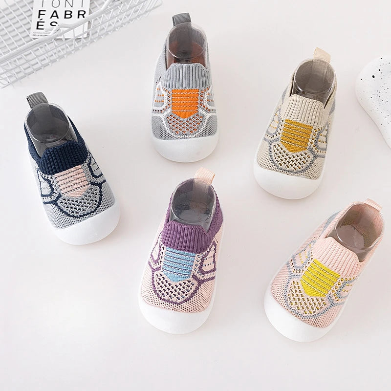 Children's New Toddler Shoes Explosion Spring and Fall Leisure with The Baby Board Shoes Soft Soles Stirrups Korean Flyknit Shoe ShopOnlyDeal