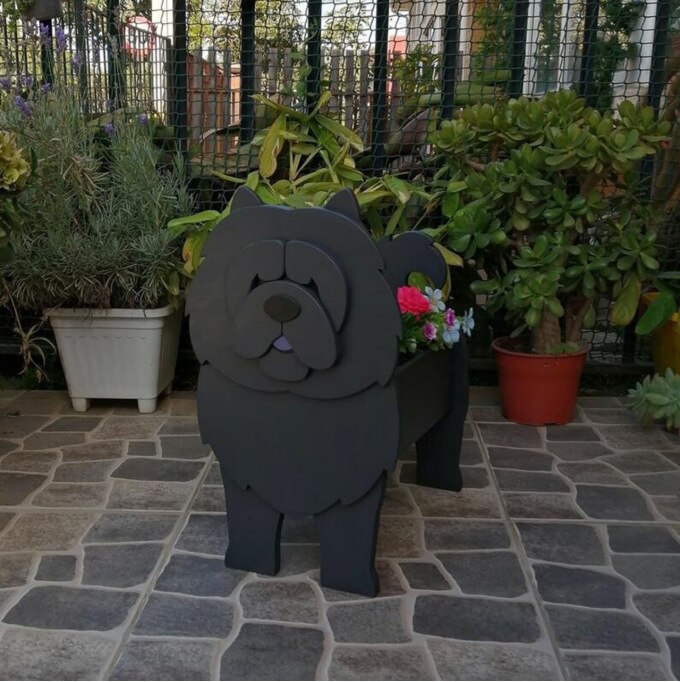 Dog Planter Garden Flower Pot Dog Shape Planter Schnauzer Bulldog Poodle Corgi Yorkshire Vase Pots DIY PVC Flower Planters Garden Home Decor ShopOnlyDeal