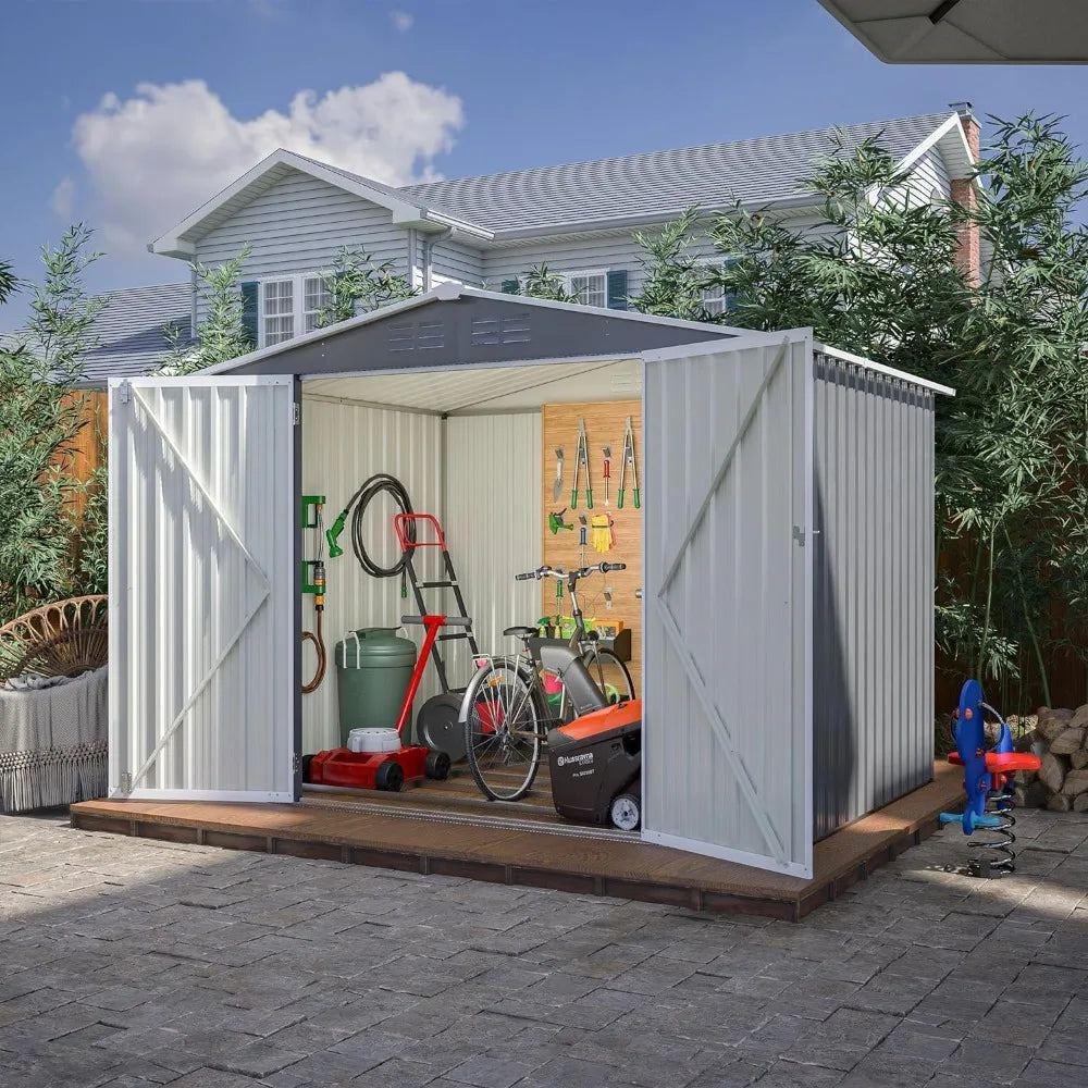 Outdoor Warehouse Backyard Storage Shed With Double Lock Door Can Be Used as a Bicycle Shed Garden Buildings Supplies Home ShopOnlyDeal